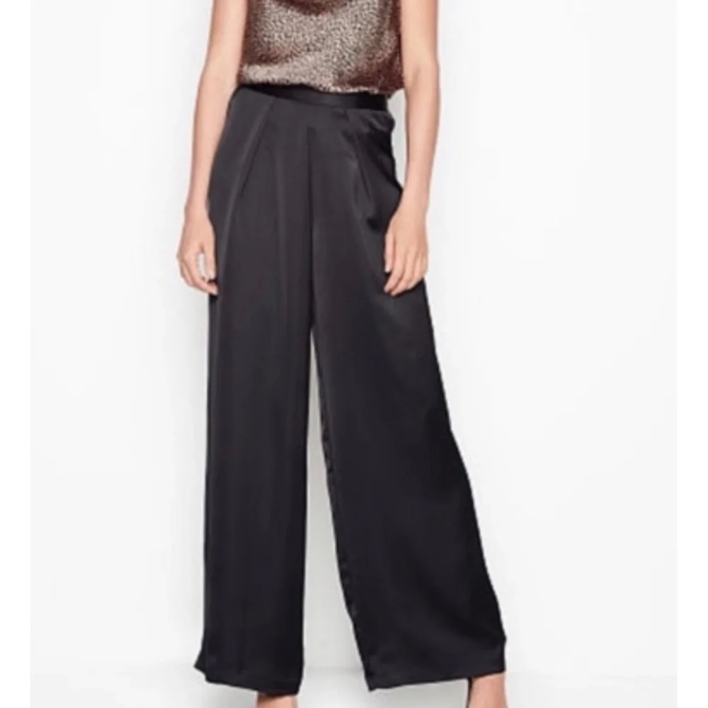 VS | Satin Wide Leg Pull-on Comfy Party Lounge Party Palazzo Pants